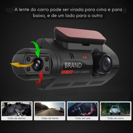 Imagem de Câmera De Video Veicular 2 Lentes Carro 1080p Dvr Microfone