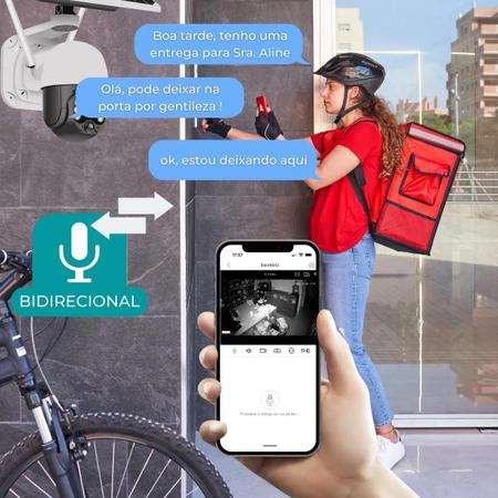 Imagem de Câmera De Vigilância Externa Solar + Bateria + Wi-fi 1080p