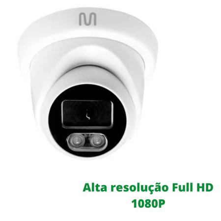 Imagem de Câmera Dome Plástica 1080P Full Color Giga Branca Smart LED Alta resolução Lente 3.6mm Giga - GS0560