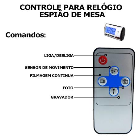 Imagem de Câmera Espiã Disfarçada de Relógio Espião + Cartão 8GB