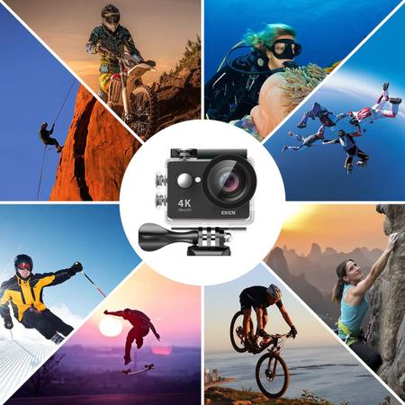 Imagem de Câmera Filmadora Eken H9R 4K Wi-Fi Estabilizador de Imagem Controle Remoto Sport Ação Full HD Moto Bike