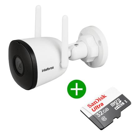Imagem de Câmera Im5 S Mibo Wifi Externa Full Hd Proteção Ip67 Intelbras com Cartão 32gb Sandisk Classe 10