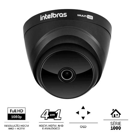 Imagem de Câmera Intelbras VHD 1220 Dome Black Full HD 1080p com Visão Noturna de 20 metros Multi HD