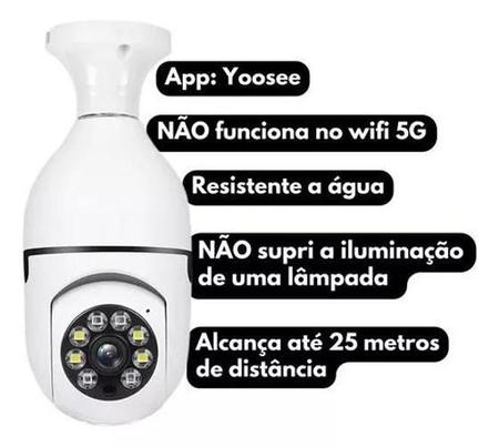 Imagem de Câmera Ip Giratória Wifi Lâmpada Visão Noturna Vigilância