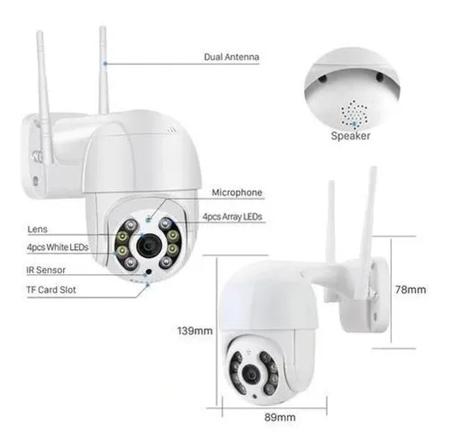 Imagem de Câmera Ip Icsee ptz speed dome Prova D'água Infravermelho Externa Wifi Hd