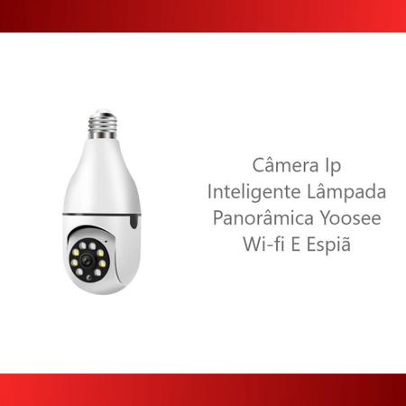 Imagem de Camera Ip Inteligente Lampada Panoramica Yoosee Wifi E Espiã  compativel C/ Alexa E Google - Ekaza