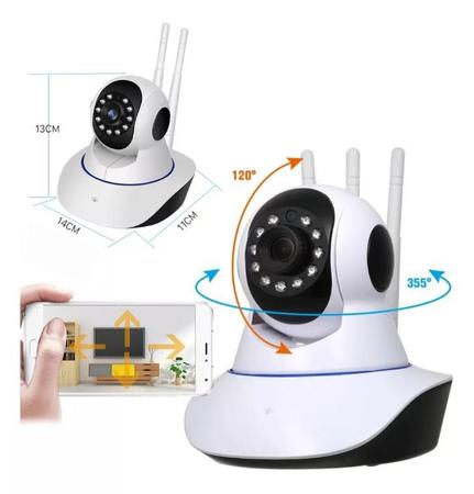 Imagem de Camera Ip Wifi 3 Antenas Robo Hd Audio Yoosee Função Siga-me