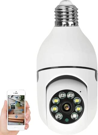Imagem de Camera Lampada Espia E Monitoramento Wifi Led