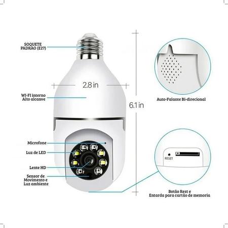 Imagem de Câmera Monitoramento IP 360º Kapbom Wi-Fi - Alta Definição