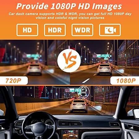 Hikity USB DVR On-Dash Camera - Loop Recording Dash Camera for Cars with  32GB SD Card 24H Parking Mode Driving Recorder LDWS FCWS Dash Cam for  Android