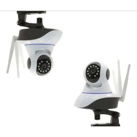 Imagem de Camera robo ip wi-fi 360º 2 antenas pet ou baba eletronica com aplicativo yoosee E cartão 32GB