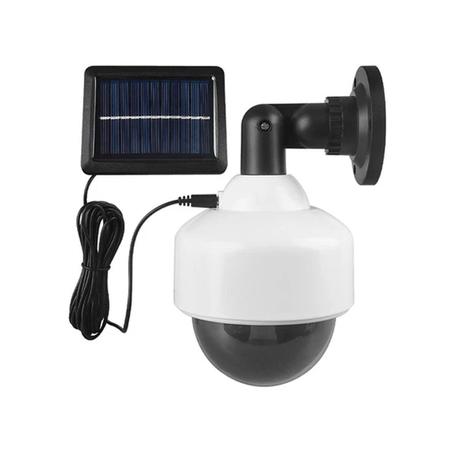 Imagem de Camera Solar Falsa Dome Luminaria Sensor de Movimento Presença Controle Placa Solar Casa Garagem Quintal Segurança