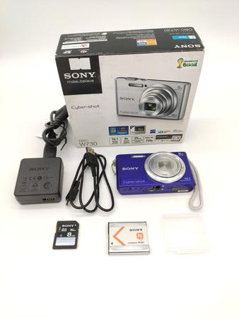 Imagem de Câmera Sony Cyber-shot W730 Rosa 16.1mp + Card 8gb LCD 2.7