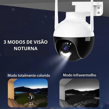 Imagem de Câmera Speed Dome WiFi PTZ de 4MP com visão noturna colorida e detecção de movimento Quad HD 1440P