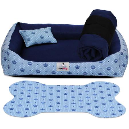 Imagem de Caminha pet cachorro gato casinha com fundo impermeável kit 04 peças tamanho p