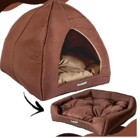 Cama Pet 2x1 Casinha Cabana Toca Cães Gato Almofada Xadrez - LumaBaby -  Outros Pet Shop - Magazine Luiza