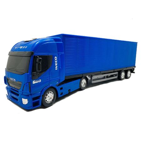 Brinquedo Caminhão Baú Hi Way Iveco Azul