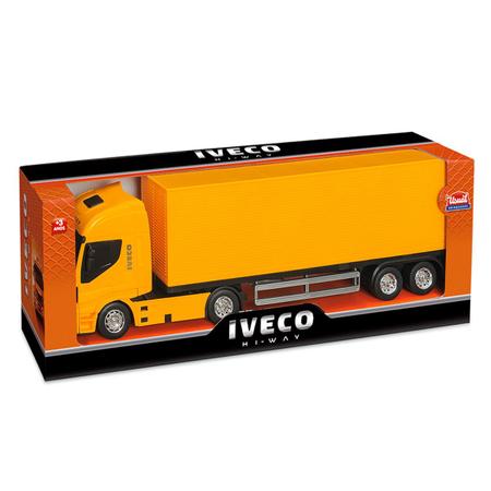 Caminhao bau iveco hi way usual brinquedos usual plastic