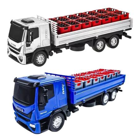 Miniatura Caminhão Brinquedo Infantil Iveco Bebidas Garrafas