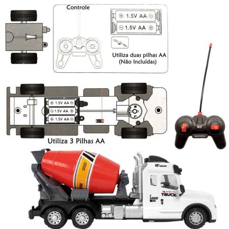 Caminhão Betoneira De Controle Remoto Com Som Farol Seta - FUTURO BRASIL -  Caminhões, Motos e Ônibus de Brinquedo - Magazine Luiza