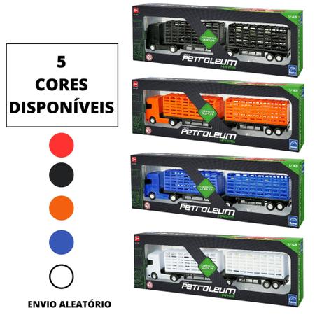 Caminhão Haras Carreta Bitrem Petroleum C/ Cavalo 1/43- Roma - Roma Brinquedos - Caminhões, Motos e Ônibus de Brinquedo - Magazine Luiza