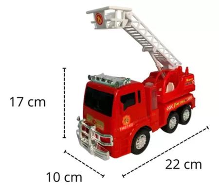 Caminhão Bombeiros Resgate A Pilha Som Sirene E Luzes