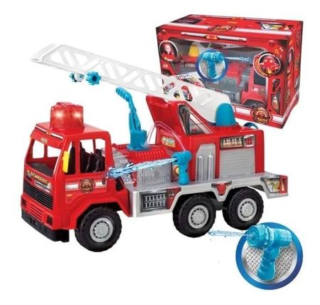 Caminhão Brinquedo Bombeiro Fire c/ Som E Luz - Magic Toys no Shoptime