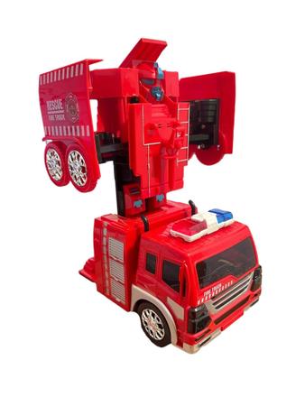 Brinquedo Caminhao Truck Bombeiro Transforme - 000899