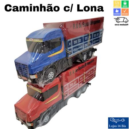 Caminhão Brinquedo com Carroceria Baú MDF Gigante P.A Brinquedos 69x26x16cm, Magalu Empresas