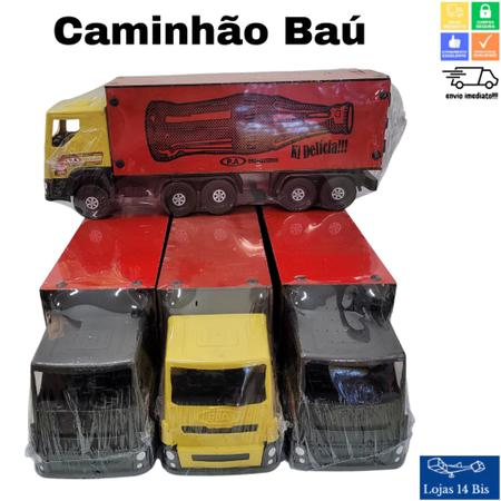 Caminhão Brinquedo Carroceria com Lona MDF Gigante P.A Brinquedos  69x26x16cm