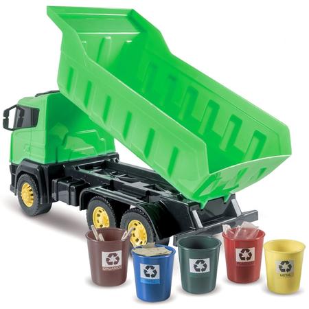 Caminhão Caçamba Basculante Brinquedo Grande Verde - Nig