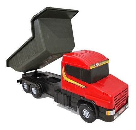 Caminhão De Brinquedo Caçamba Infantil Veículo Truck Grande Articulada Para  Crianças Com Pazinha Basculante Vermelho Azul Cores Sortidas Menino