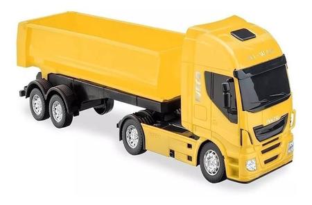 Caminhão Brinquedo Iveco Basculante Caçamba Hi-way Miniatura