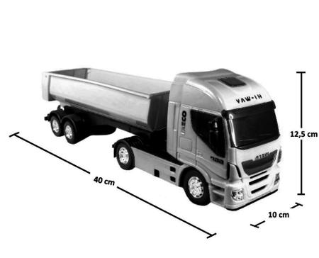 Caminhão Caçamba de Brinquedo Iveco de Areia Carreta Realista no Shoptime