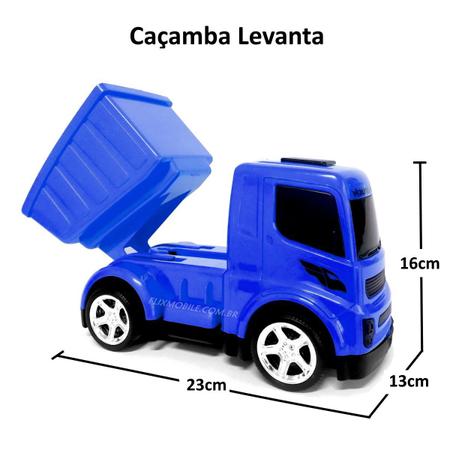 CAMINHÃO BRINQUEDO AZUL CAÇAMBA INFANTIL