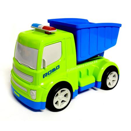 Caminhão Caçamba Realista de Brinquedo Infantil Falcon Truck Azul em  Promoção na Americanas