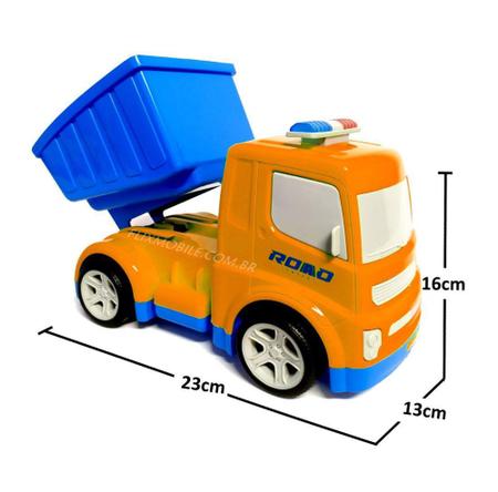 Caminhão Caçamba Realista de Brinquedo Infantil Falcon Truck Azul em  Promoção na Americanas