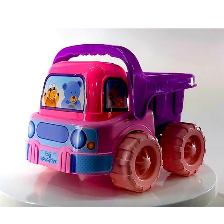 Brinquedo Educativo Bebe Caminhao Didatico Rosa - Super Toys