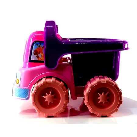 Caminhão Caçamba Truck Rosa girl Little para Bebês - Lig Brin