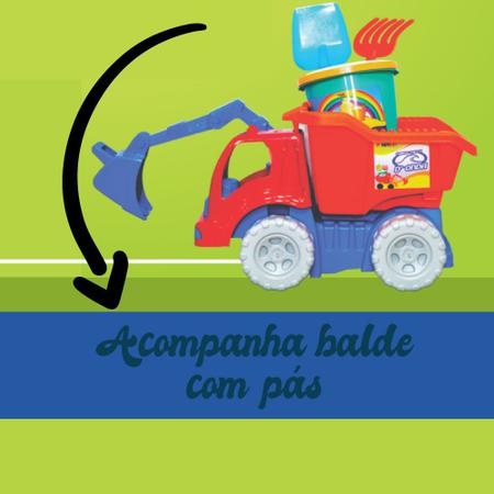 Caminhão Basculante de Brinquedo com Balde e Acessórios