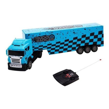 Caminhão Carreta com Controle Remoto - Big Truck com Luz - Laranja - 60cm -  Unik Toys - superlegalbrinquedos
