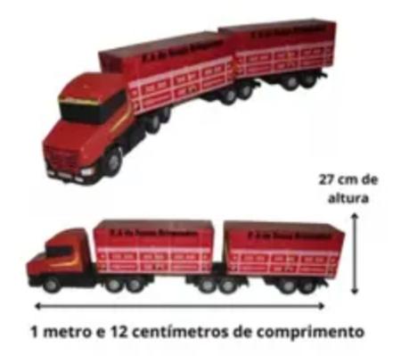 Caminhão Carreta Bitrem Graneleiro Brinquedo Grande 1,15m - PA BRINQUEDOS -  Caminhões, Motos e Ônibus de Brinquedo - Magazine Luiza