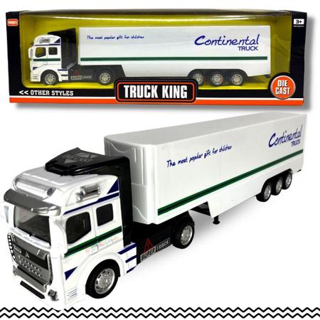 Caminhão Carreta de Brinquedo Miniatura Metal 30cm Coleção - Europio -  Caminhões, Motos e Ônibus de Brinquedo - Magazine Luiza