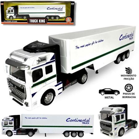 Caminhão Carreta de Brinquedo Miniatura Metal 30cm Coleção - Europio -  Caminhões, Motos e Ônibus de Brinquedo - Magazine Luiza