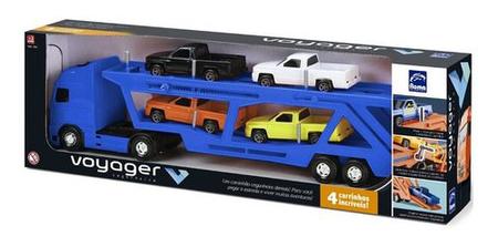 Caminhão Brinquedo Infantil Cegonha Miniatura + 4 Carrinhos - Bs Toys em  Promoção na Americanas