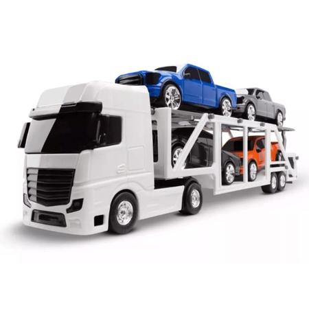 Brinquedo Carreta Caminhão Cegonheira Gigante Diesel Rx Branco 1309 - Roma  - Roma Brinquedos - Caminhões, Motos e Ônibus de Brinquedo - Magazine Luiza