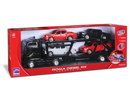 Brinquedo Carreta Caminhão Cegonheira Gigante Diesel Rx Branco 1309 - Roma  - Roma Brinquedos - Caminhões, Motos e Ônibus de Brinquedo - Magazine Luiza