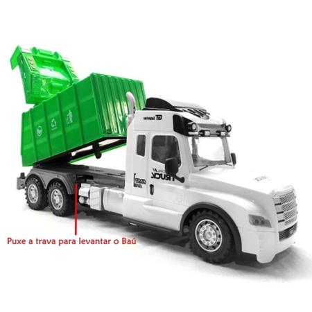 Imagem de Caminhão Controle Remoto C/ Luz E Som Abre Baú Truck De Lixo - CKS