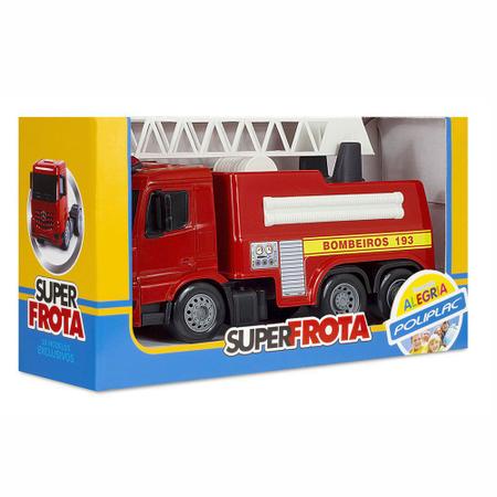 Brinquedo Infantil Caminhão Miniatura Super Frota Bombeiros