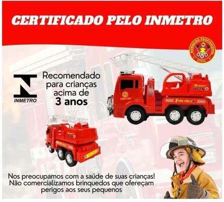 Caminhão de Bombeiros Com luz e Som Escada Sobe Gira 1:16 Brinquedo  Infantil Shiny Toys 000435 : : Brinquedos e Jogos